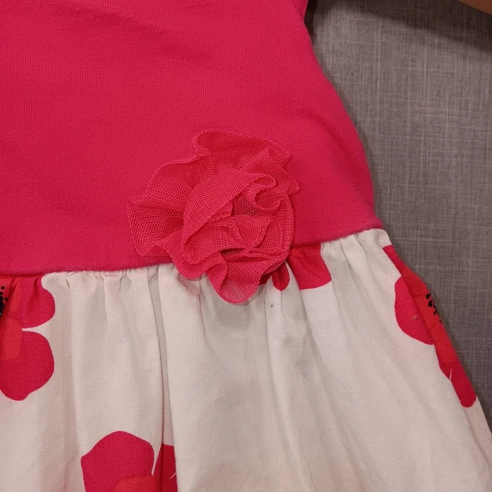 Koala Kids Girls Dress 2T Pink Floral Sleeveless Cotton Flower‎ Summer Toddler